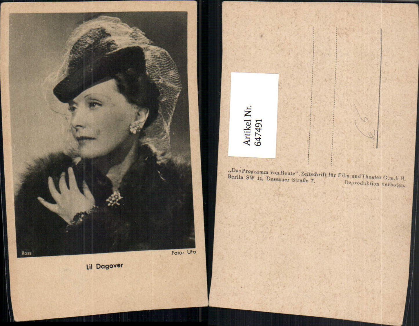 647491,Schauspielerin Lil Dagover