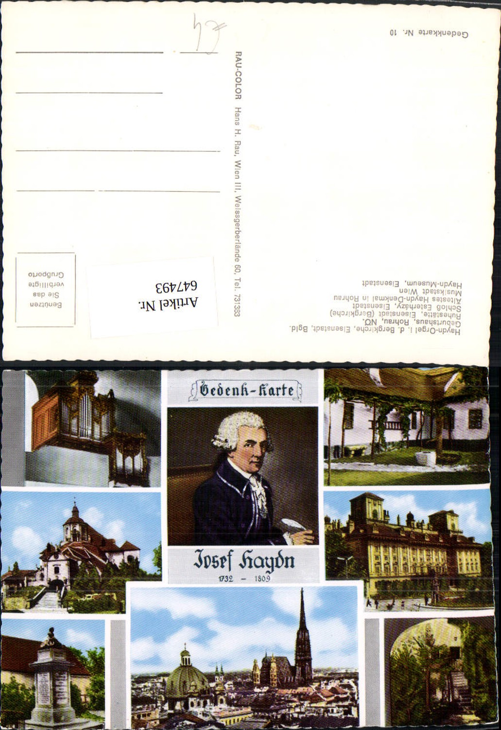 647493,Mehrbild Ak Josef Haydn Gedenkkarte Komponist