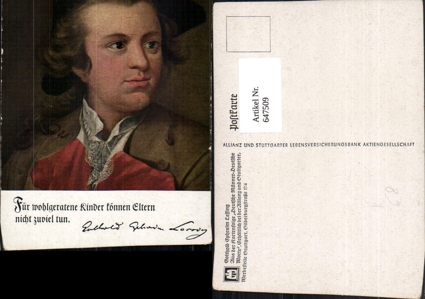 647509,Künstler Ak Gotthold Ephraim Lessing Dichter
