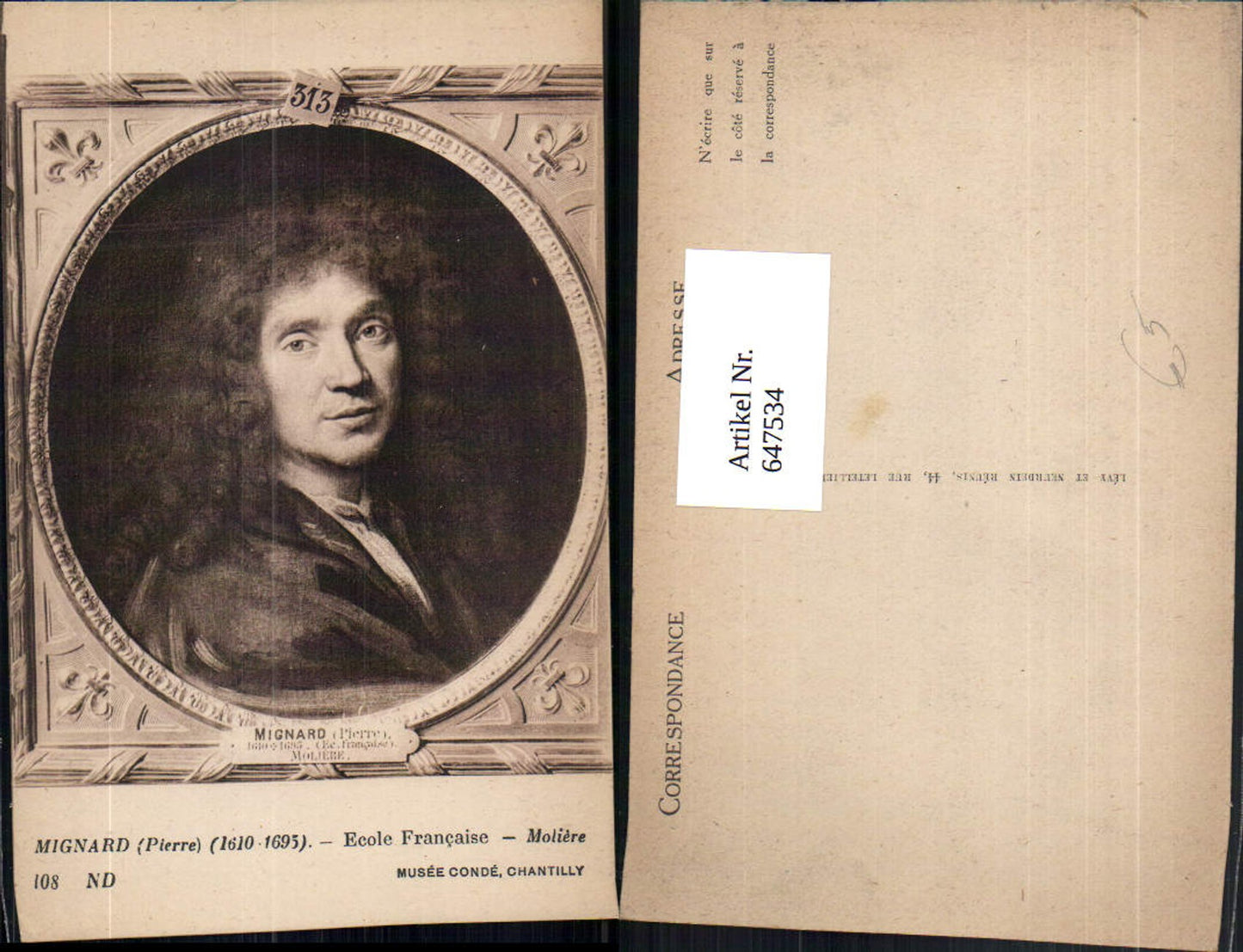 647534,Künstler Ak Pierre Mignard Selbstportrait Maler Künstler Kunst