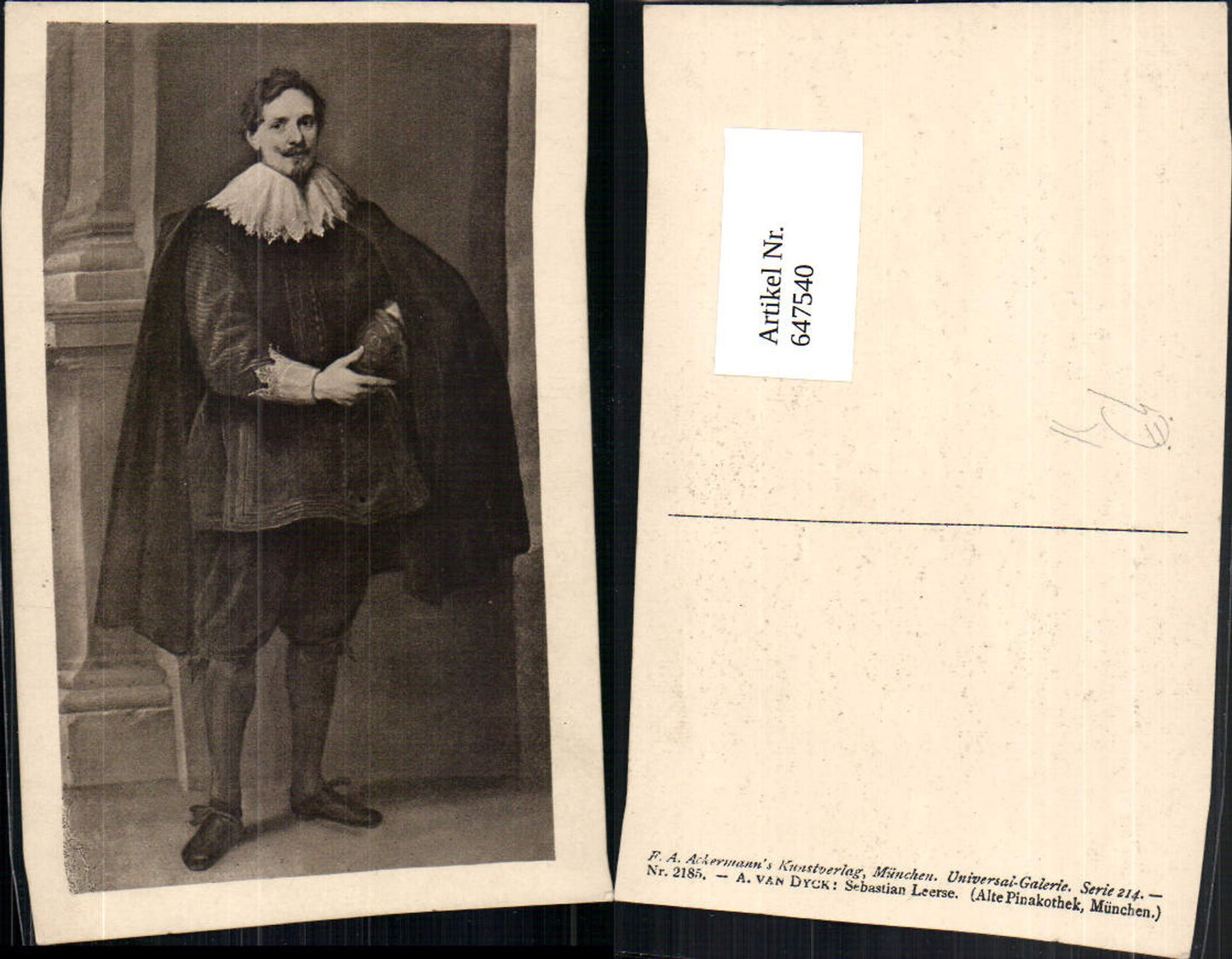 647540,Künstler Ak A. van Dyck Sebastian Leerse Kaufmann