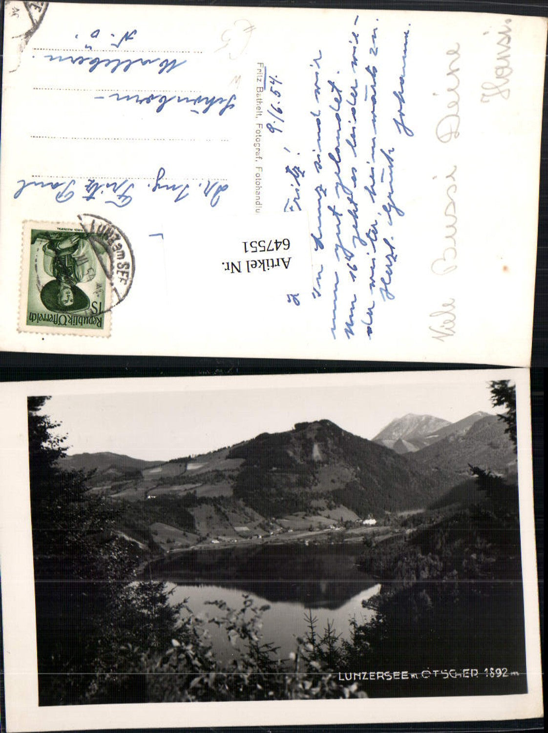 647551,Lunzersee b. Lunz am See m. Ötscher