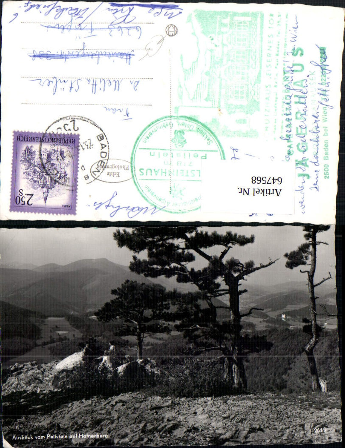 647568,Peilstein Hafnerberg Alland im Gebirge Weissenbach an der Triesting