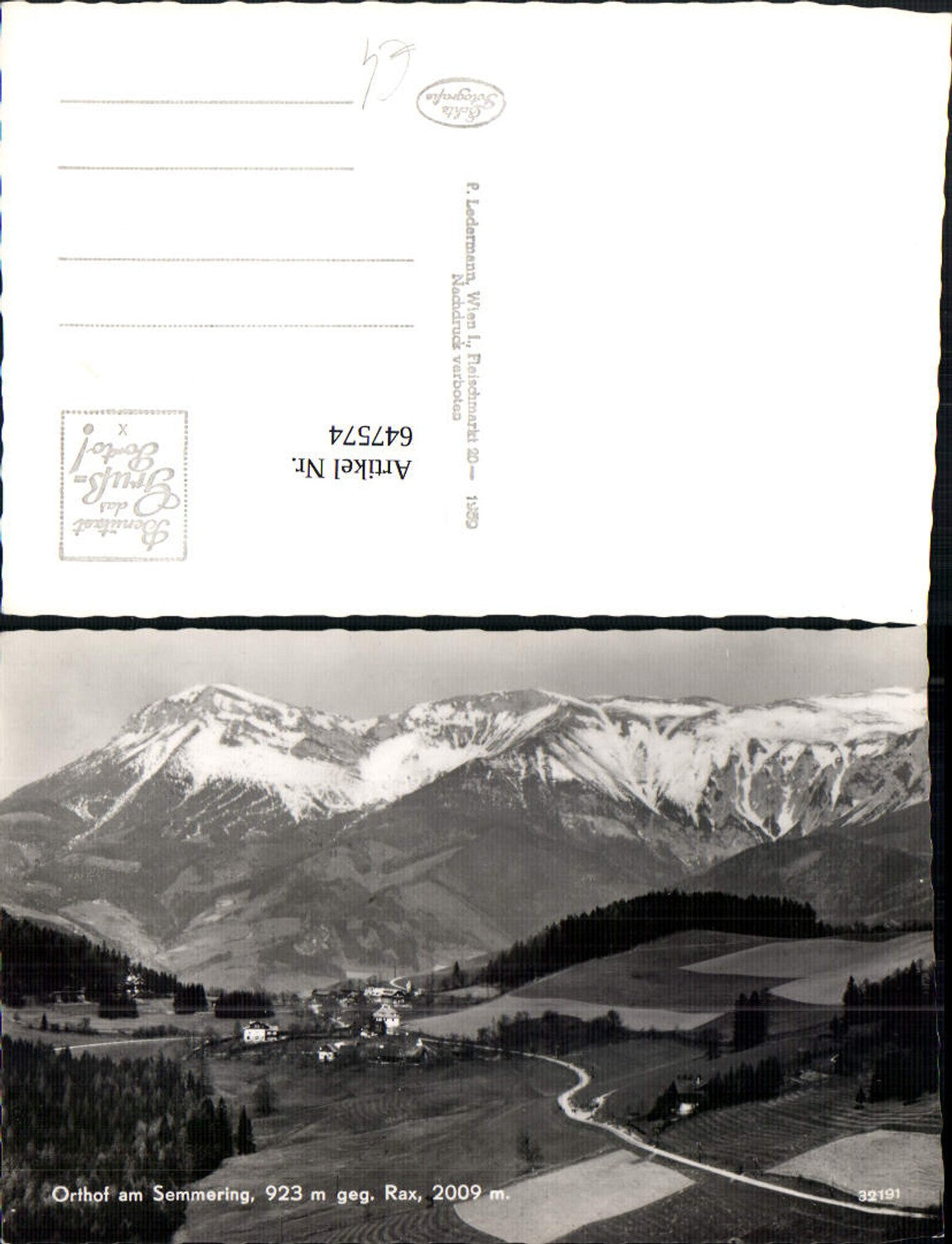 647574, Orthof am Semmering St. Corona am Wechsel