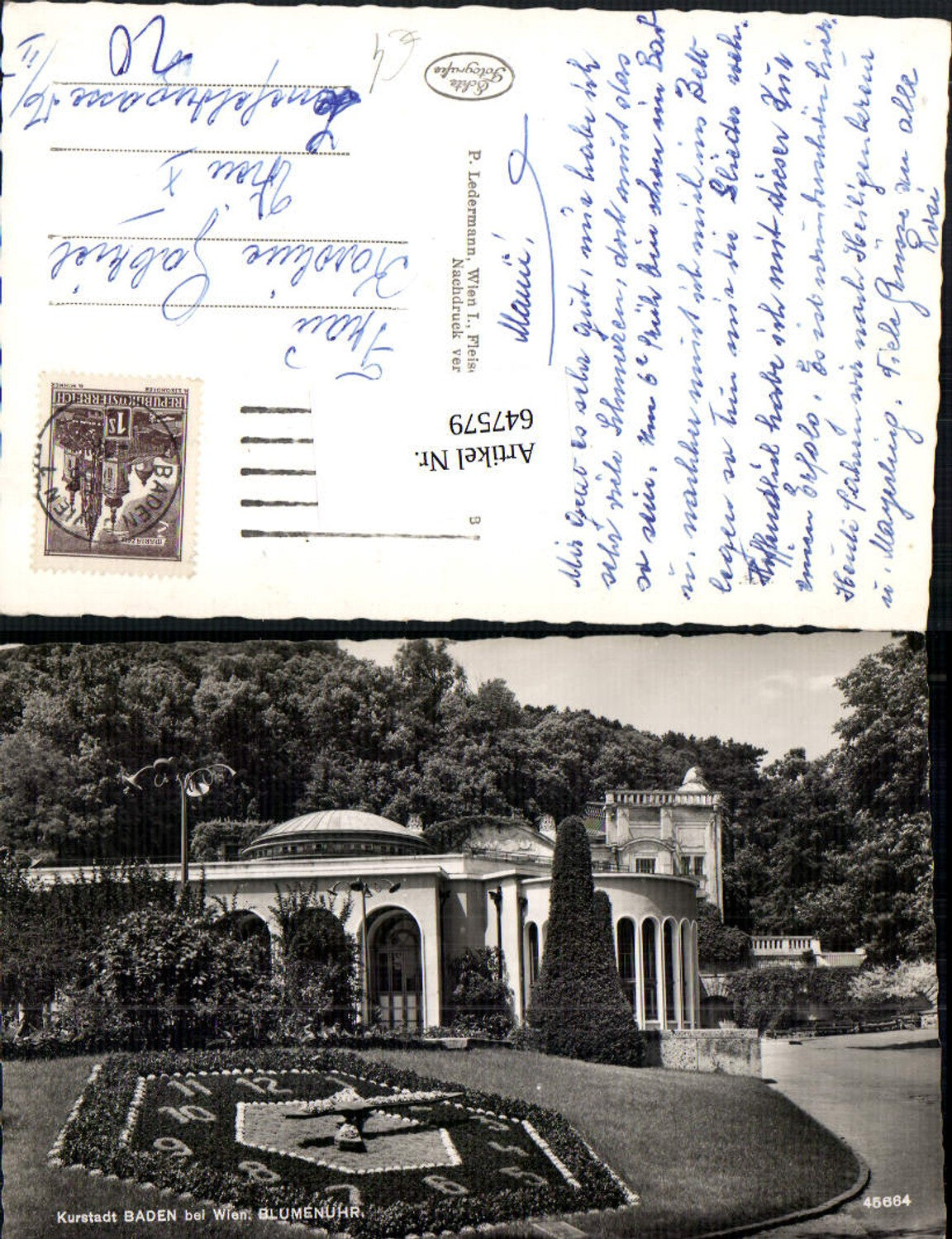 647579,Baden bei Wien Blumenuhr