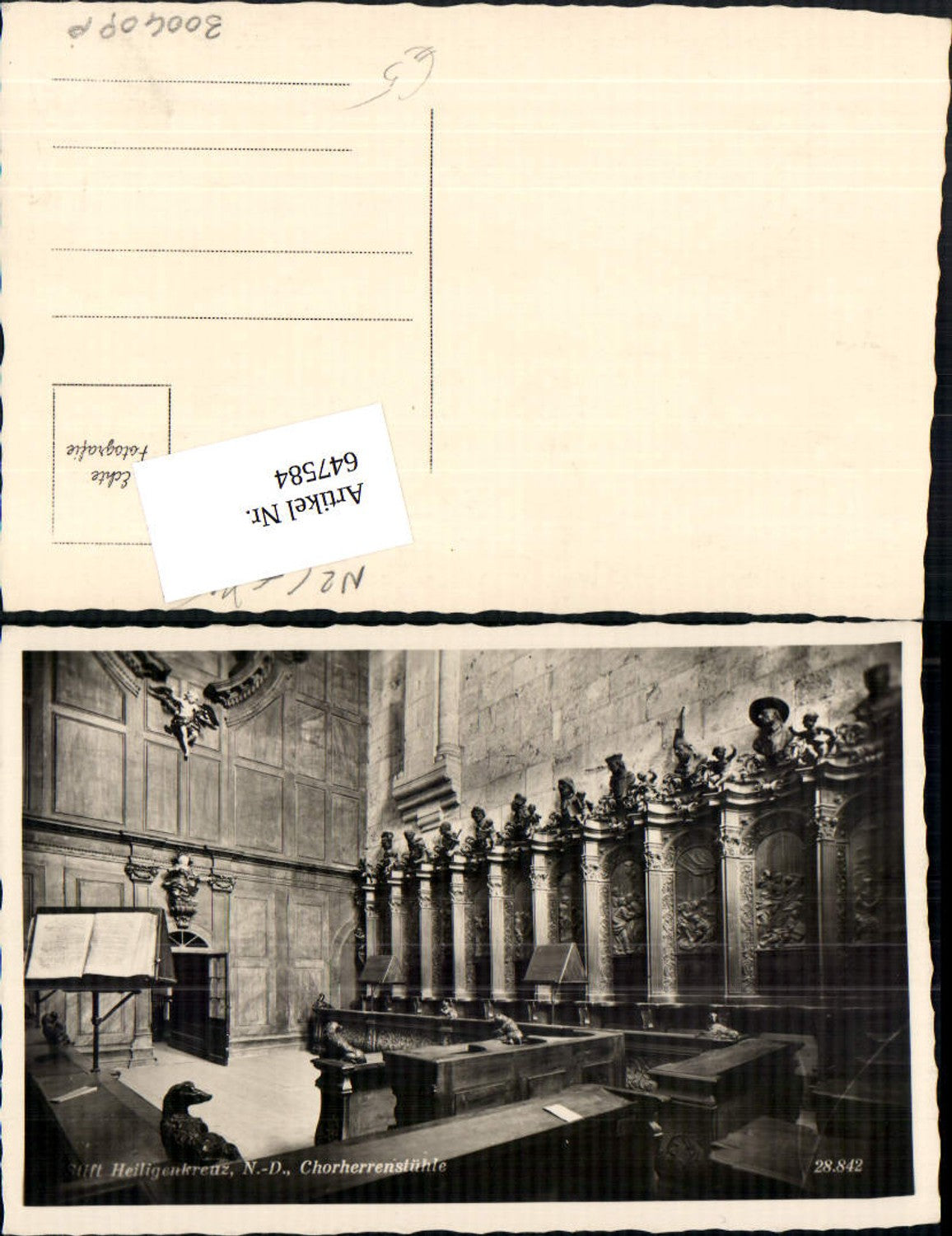 647584,Stift Heiligenkreuz Chorherrenstühle