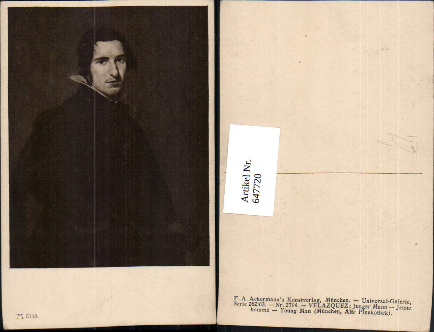 647720,Künstler Ak Velazquez Junger Mann Portrait