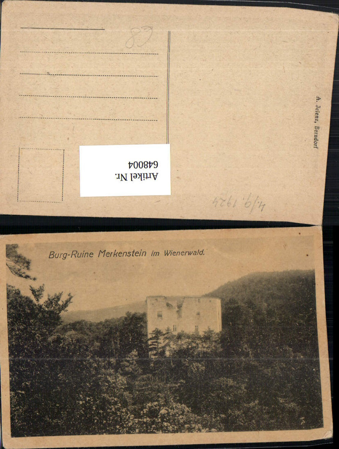 648004,Burg Ruine Merkenstein im Wienerwald b. Bad Vöslau Großau