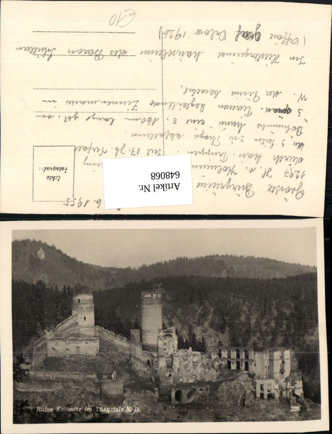 648068,tolle Foto-AK Kollmitz im Thayatale Thaya Raabs an der Thaya