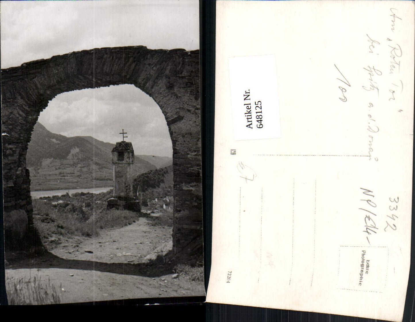 648125,Foto Ak Am Roten Tor b. Spitz a. d. Donau Wachau