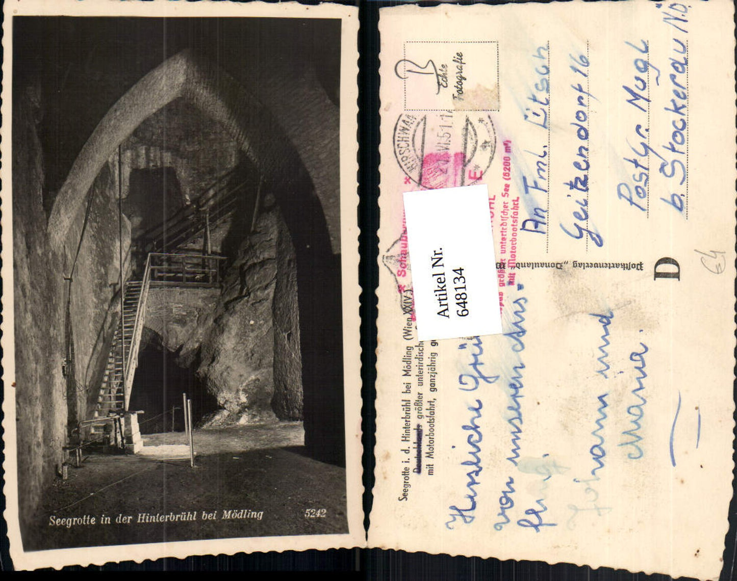 648134,Foto Ak Seegrotte i. Hinterbrühl b. Mödling