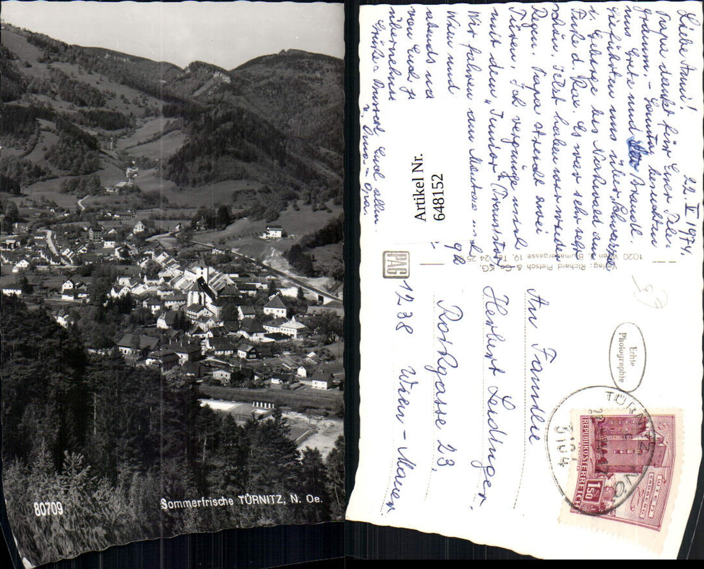 648152,Foto Ak Türnitz Totale