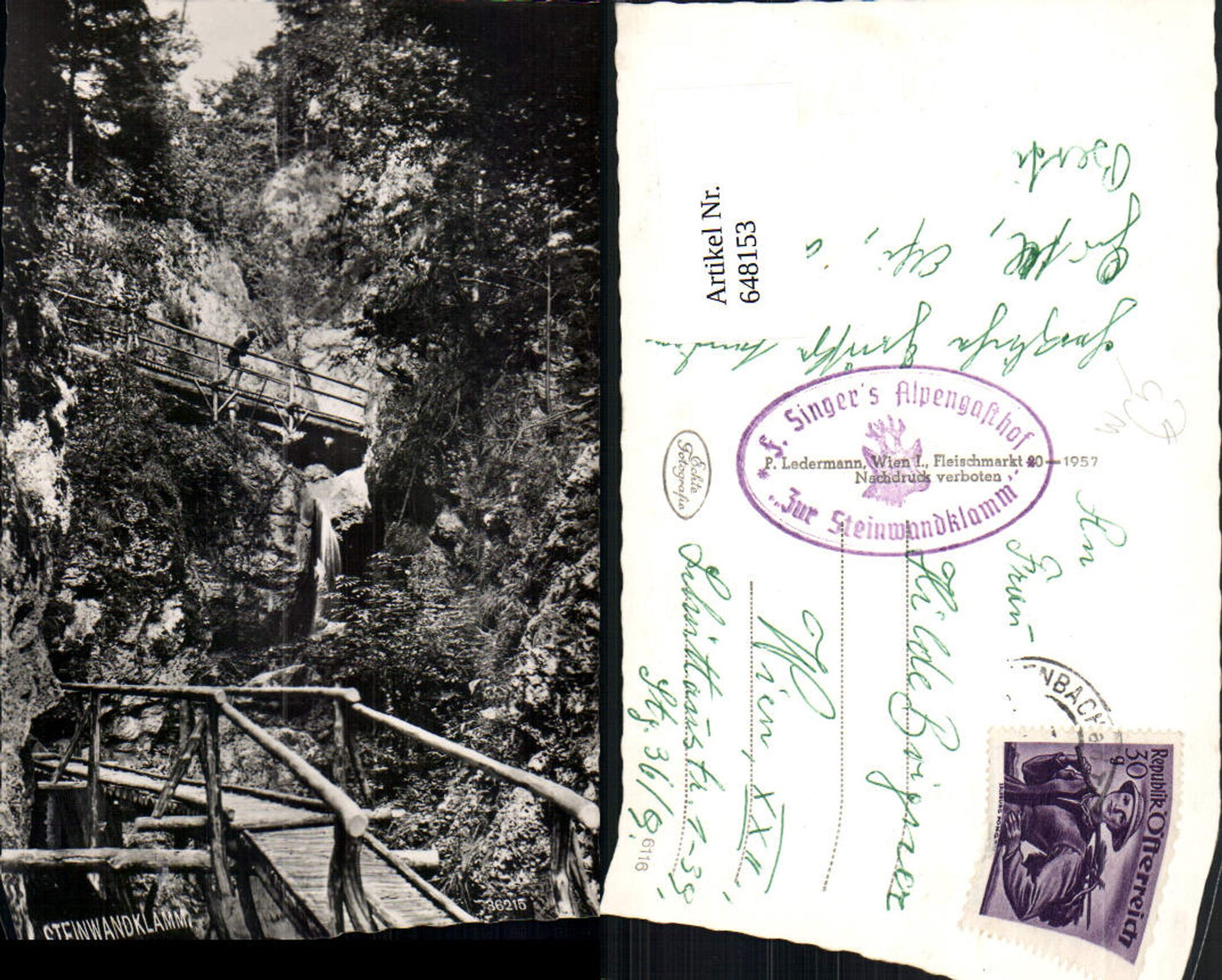 648153,Foto Ak Weissenbach an der Triesting Steinwandklamm