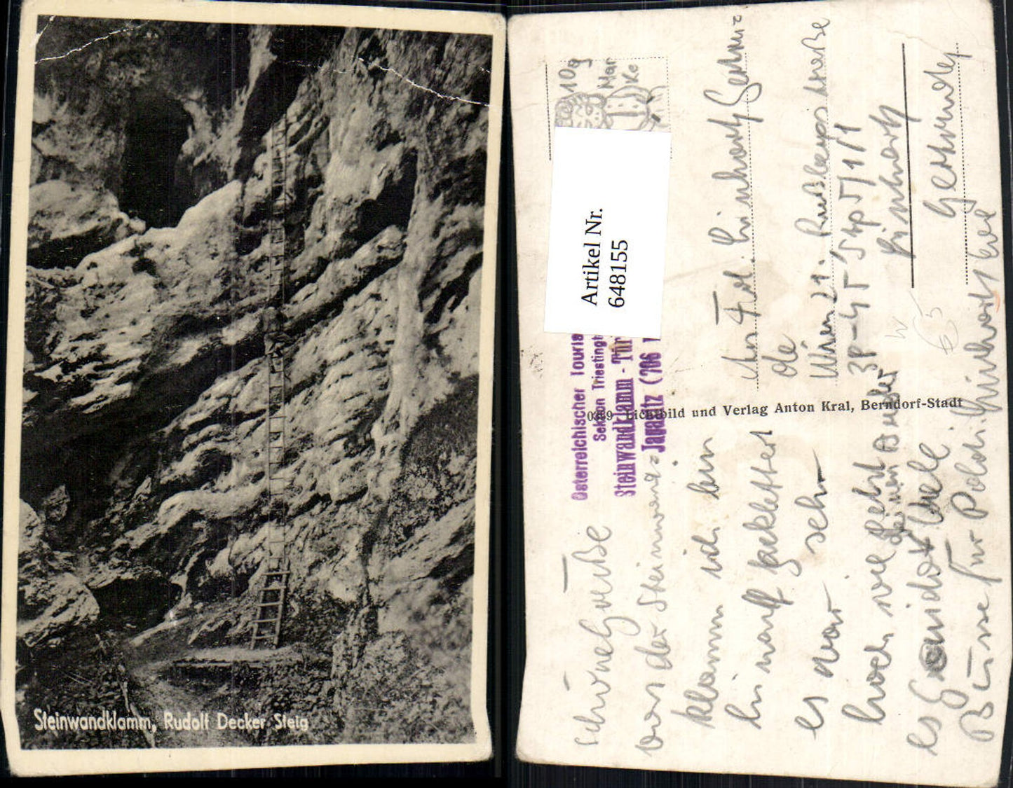 648155,Weissenbach an der Triesting Steinwandklamm Rudolf-Decker-Steig