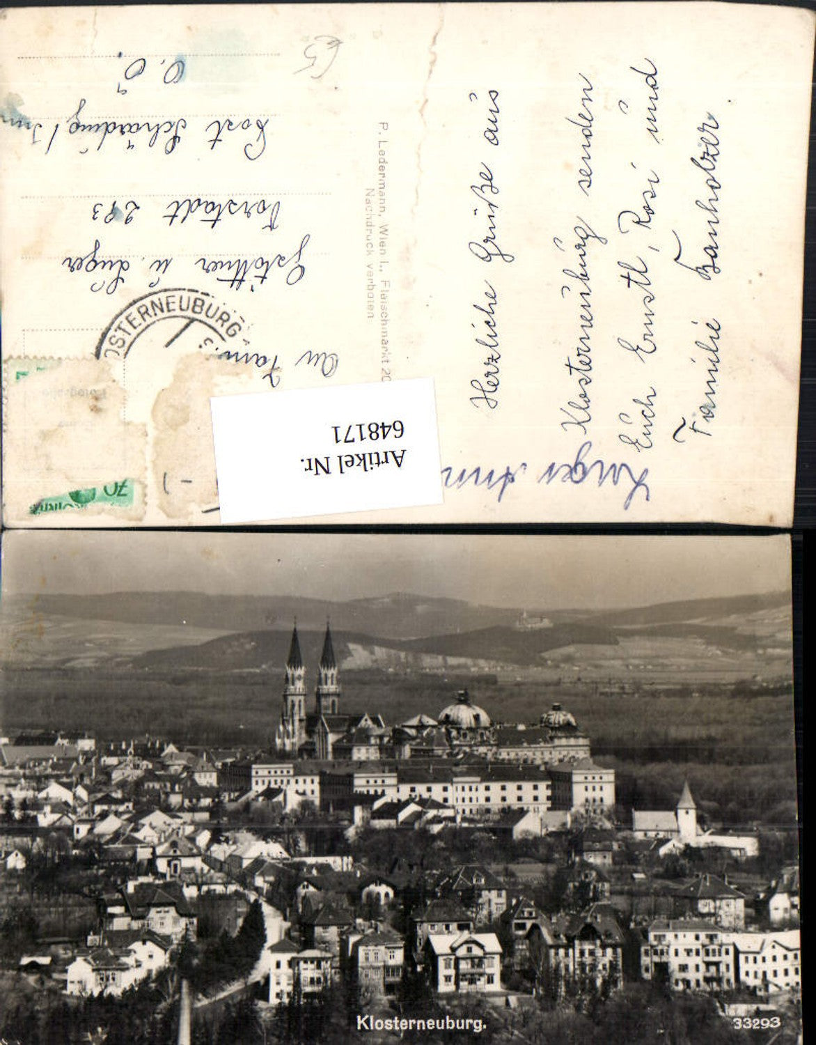 648171,Foto Ak Klosterneuburg Totale