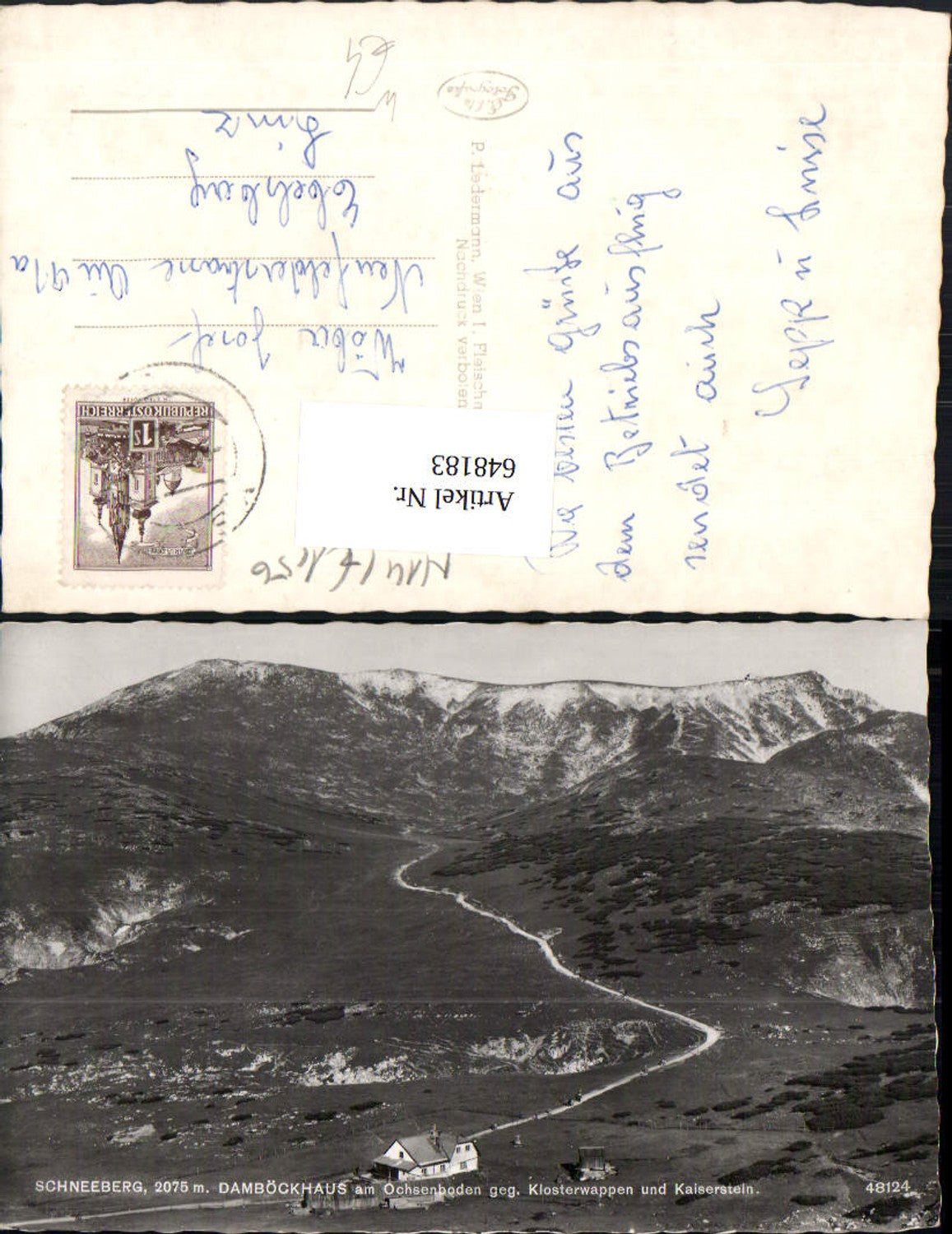 648183,Puchberg am Schneeberg Damböckhaus a. Ochsenboden Klosterwappen Kaiserstein
