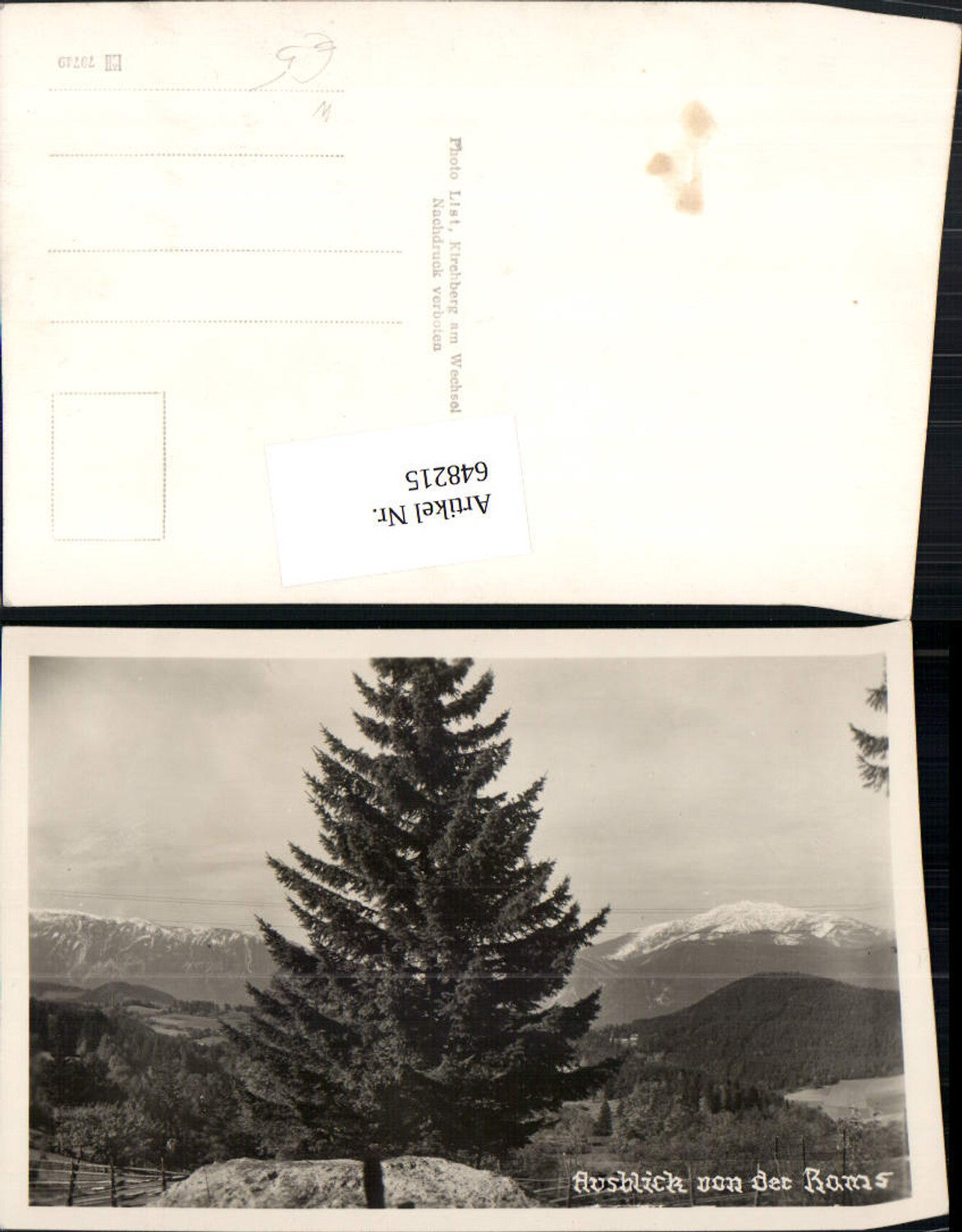 648215,Foto Ak Ausblick von der Rams Ramswirt Kirchberg a. Wechsel