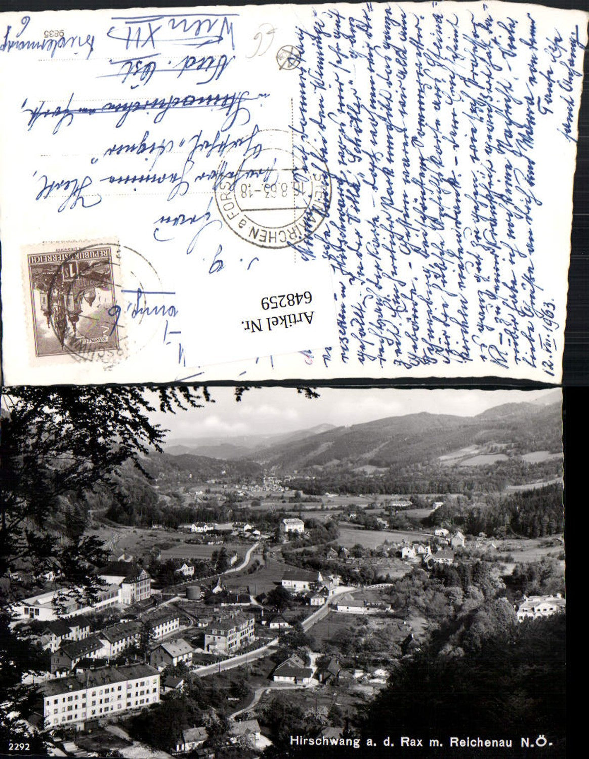 648259, Photo Ak Hirschwang ad Rax Reichenau ad Rax View