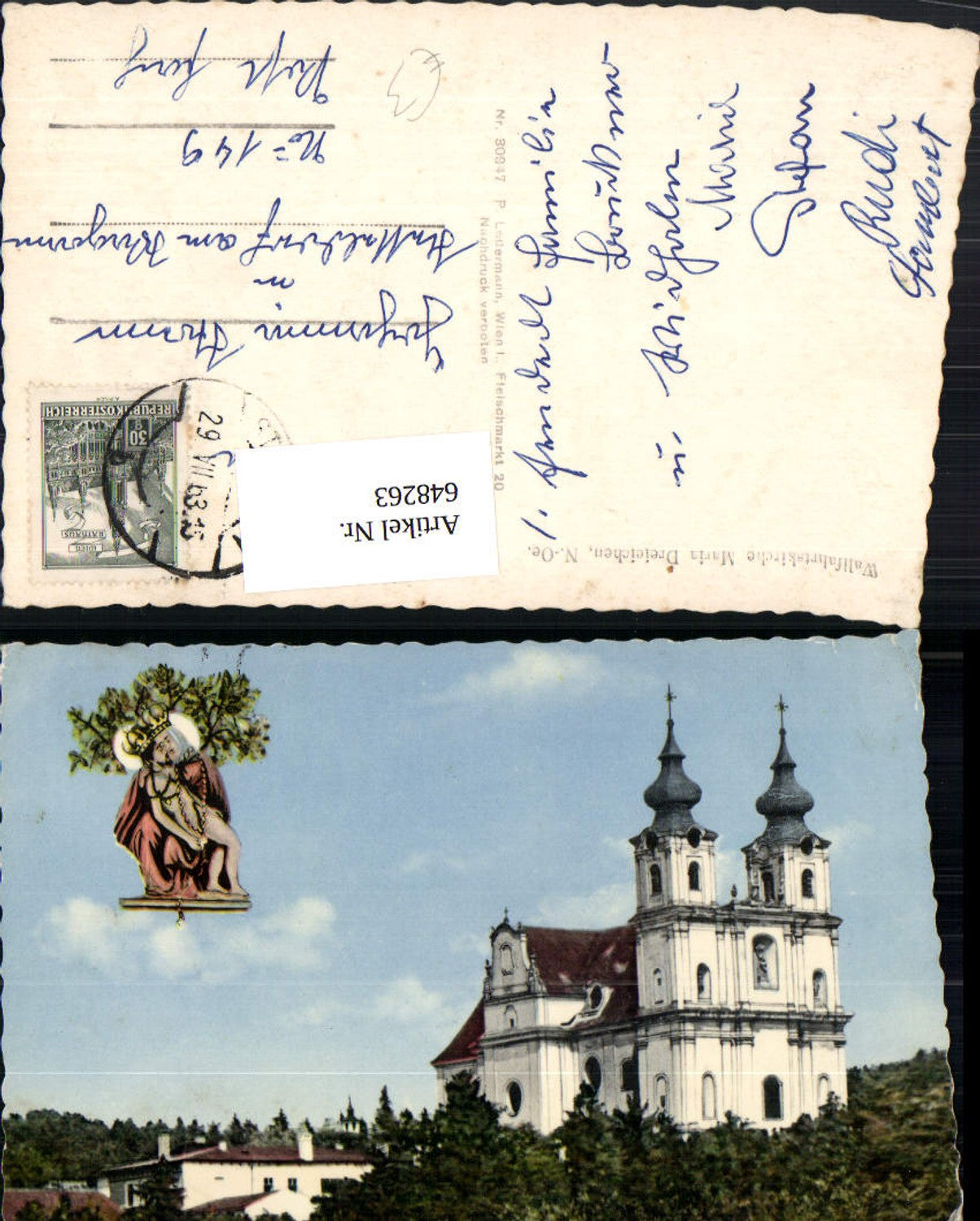 648263,Fotomontage Wallfahrtskirche Maria Dreieichen Rosenburg-Mold Gnadenmutter