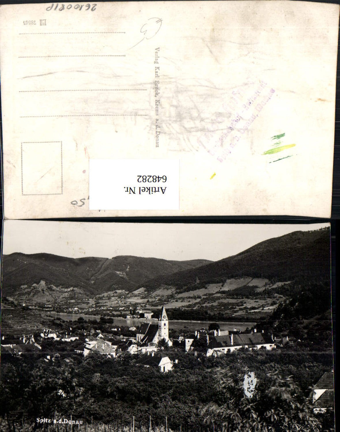 648282,Foto Ak Spitz a. d. Donau Wachau Ansicht