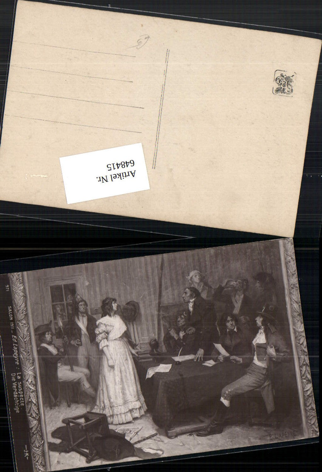 648415,Künstler AK Ed. Lapeyre Die Verdächtige Salon de 1911