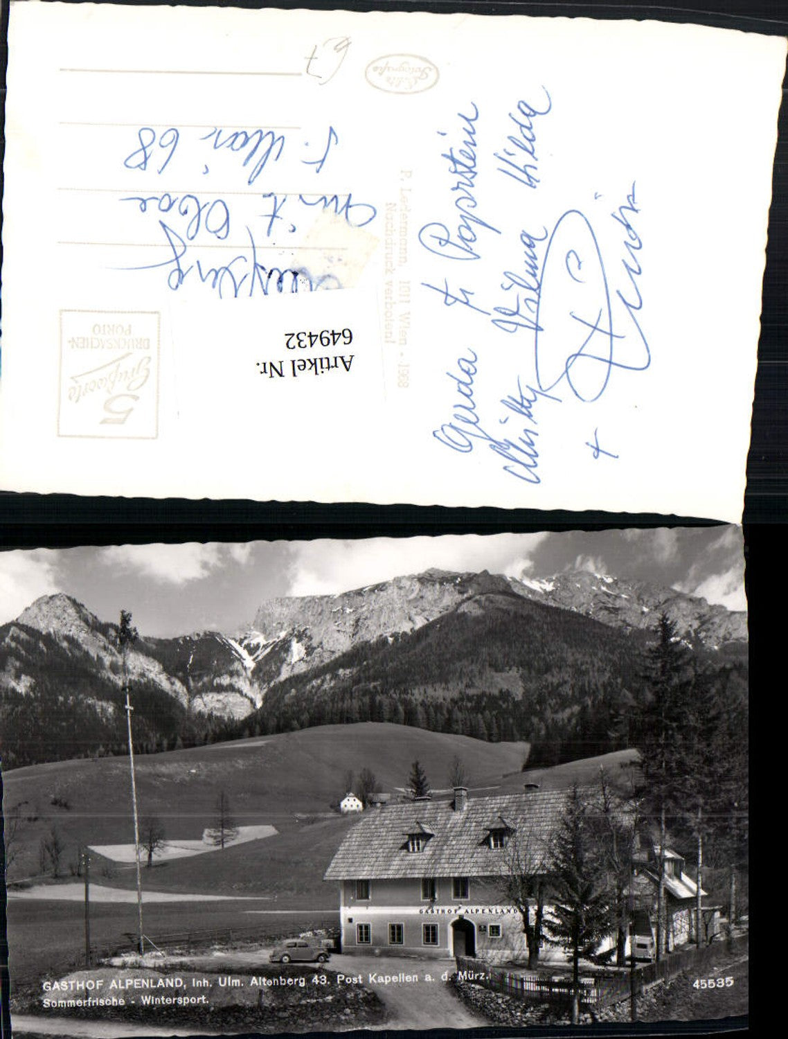 Alte Ansichtskarte – Old Postcard
