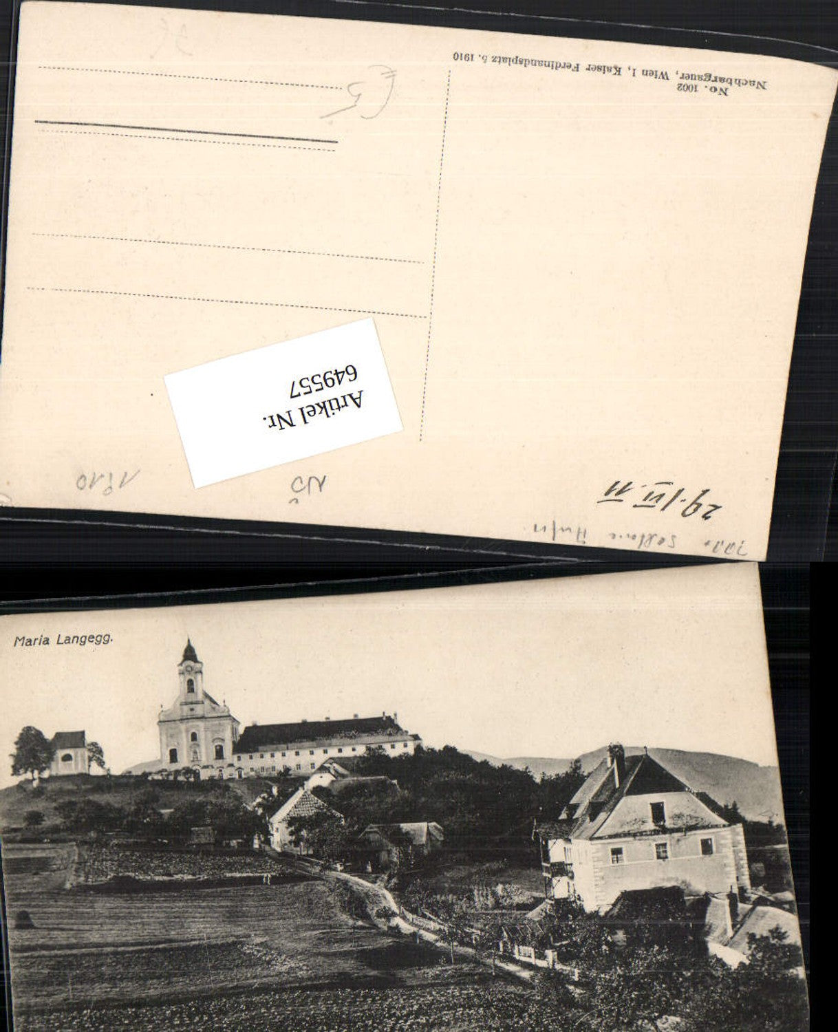 649557,seltene AK Maria Langegg in der Wachau Aggsbach Dorf