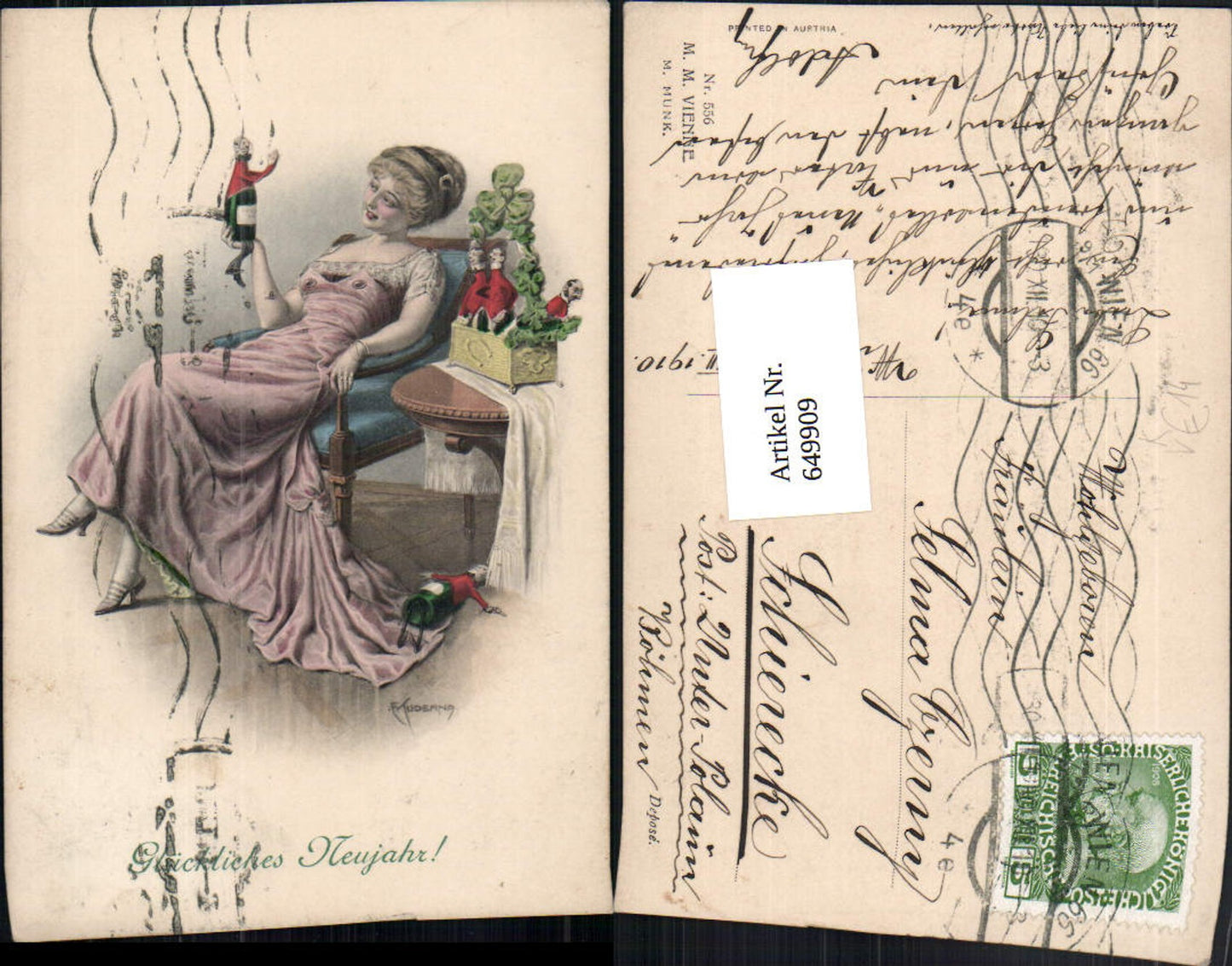 F. Kuderna Sekt Frau vermenschlicht Surrealismus pub M.M. Vienne Munk 556