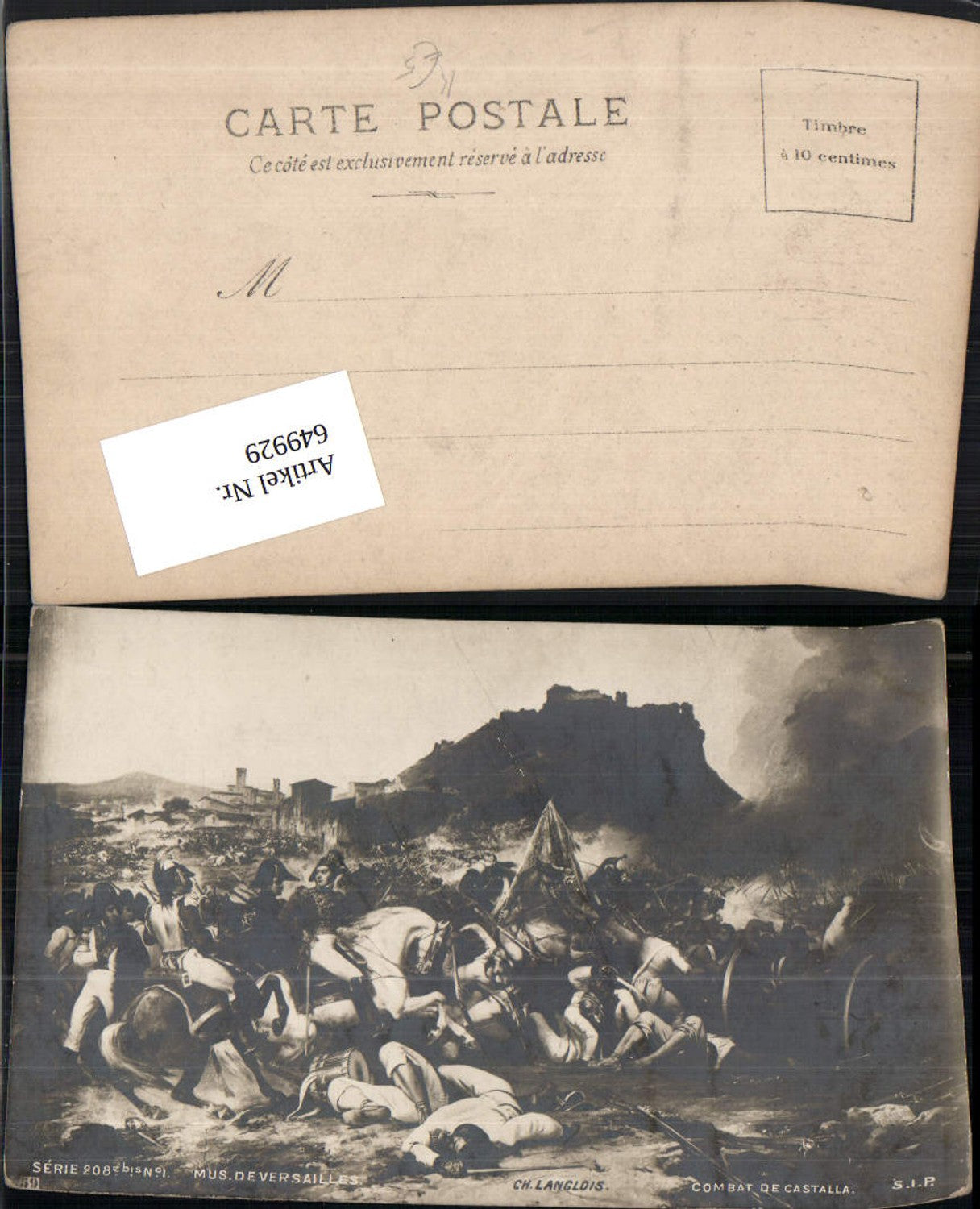 649929,Künstler AK Ch. Langlois Combat de Castalla Musee de Versailles