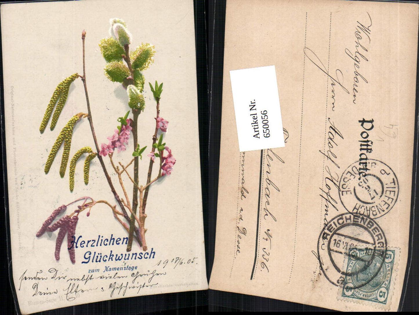650056,tolle Künstler AK Nenke & Ostermaier Blumen II 10