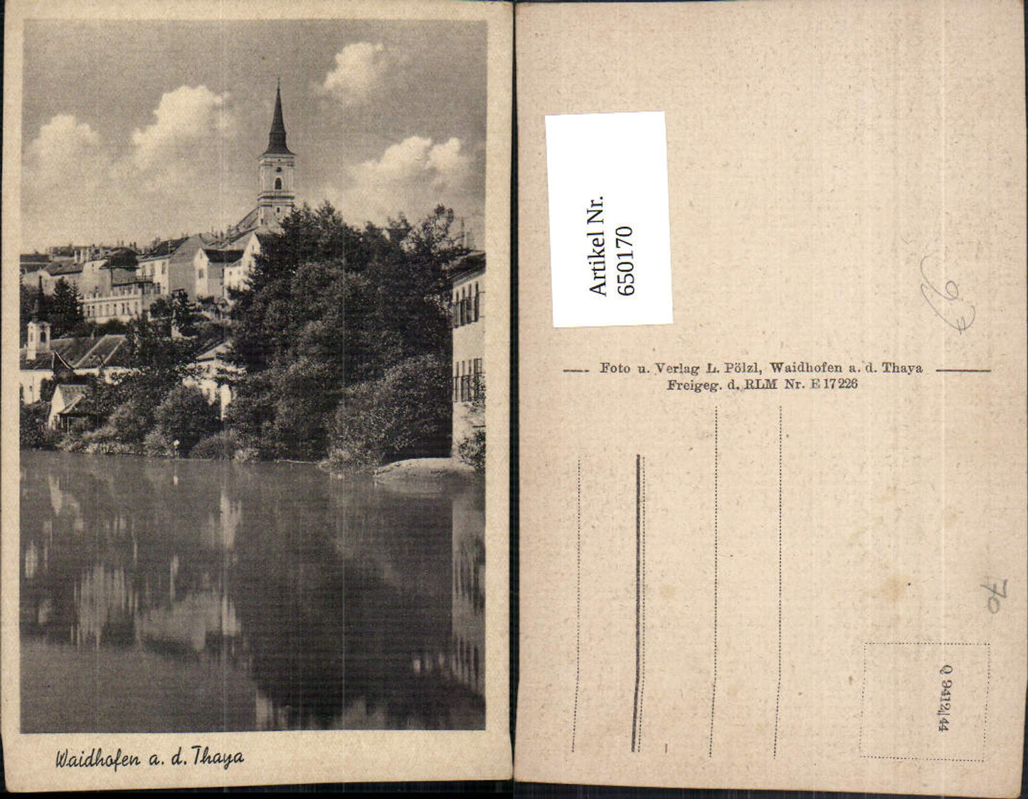 650170,Waidhofen a. d. Thaya Ansicht m. Kirche