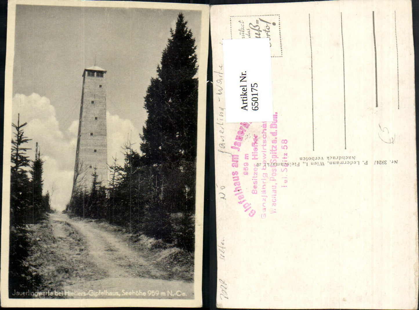 650175,Jauerlingwarte Hieflers-Gipfelhaus Maria Laach am Jauerling Aussichtsturm