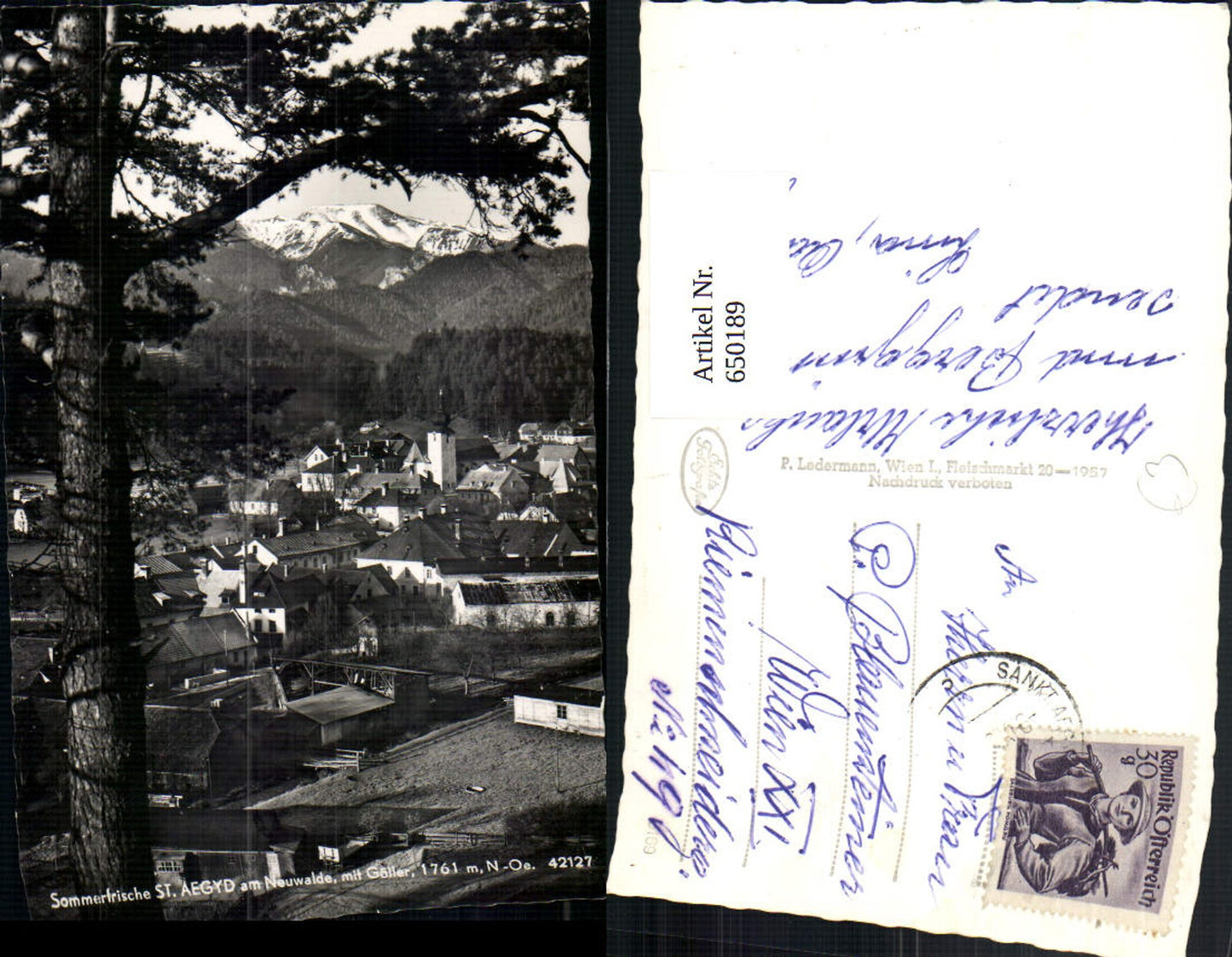 650189,Foto Ak St. Aegyd am Neuwalde mit Göller