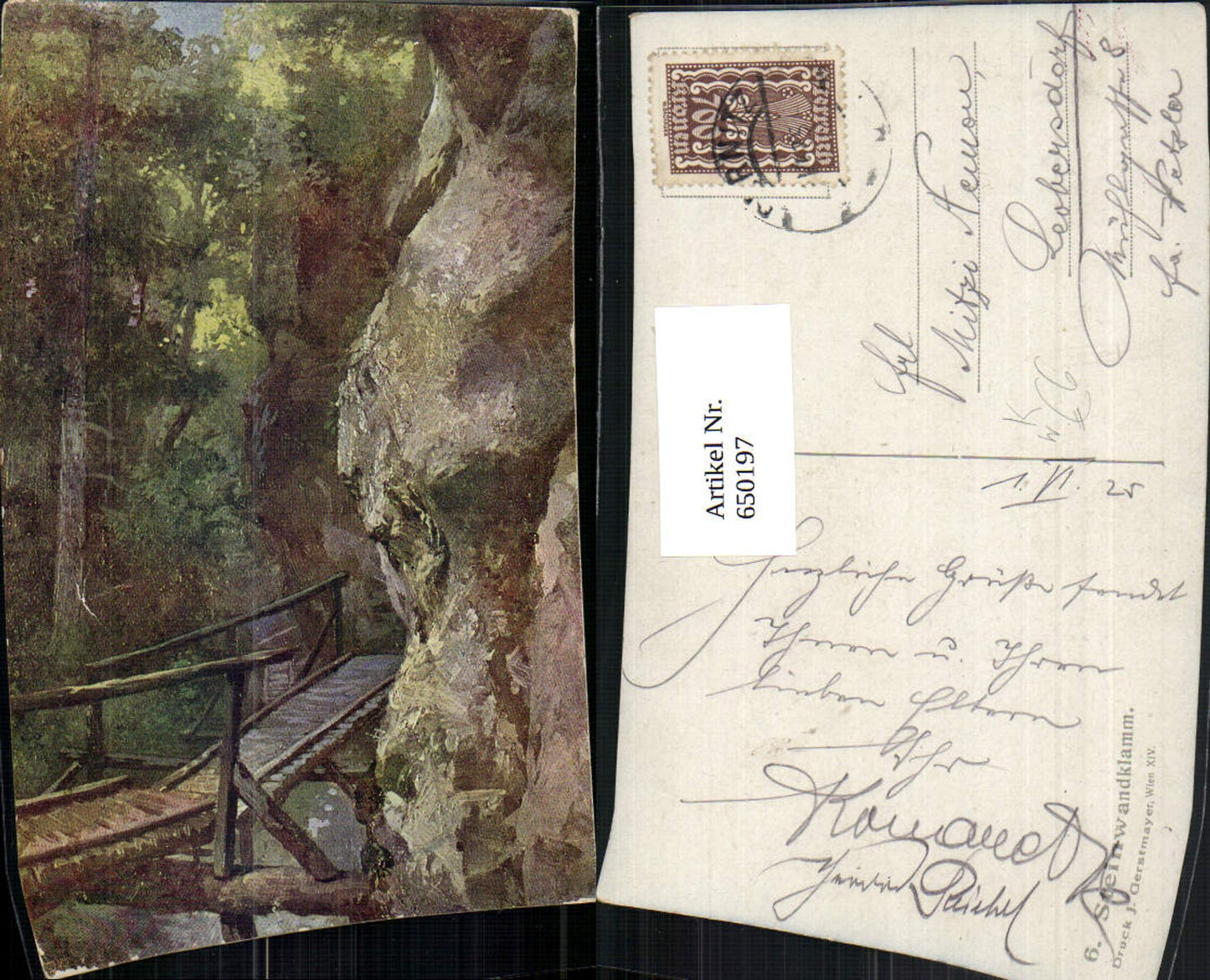 650197, Artist Ak Steinwandklamm Weissenbach an der Triesting