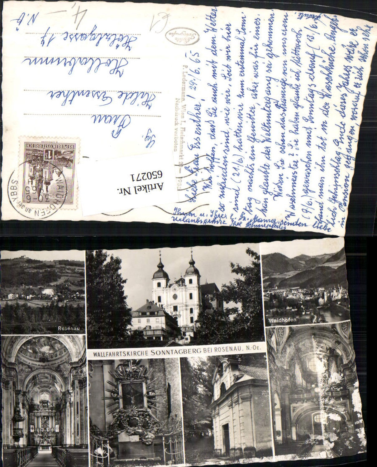 650271,Mehrbild Ak Wallfahrtskirche Sonntagberg Rosenau