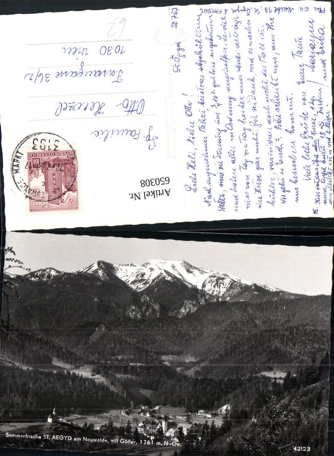 650308,Foto Ak St. Aegyd am Neuwalde mit Göller