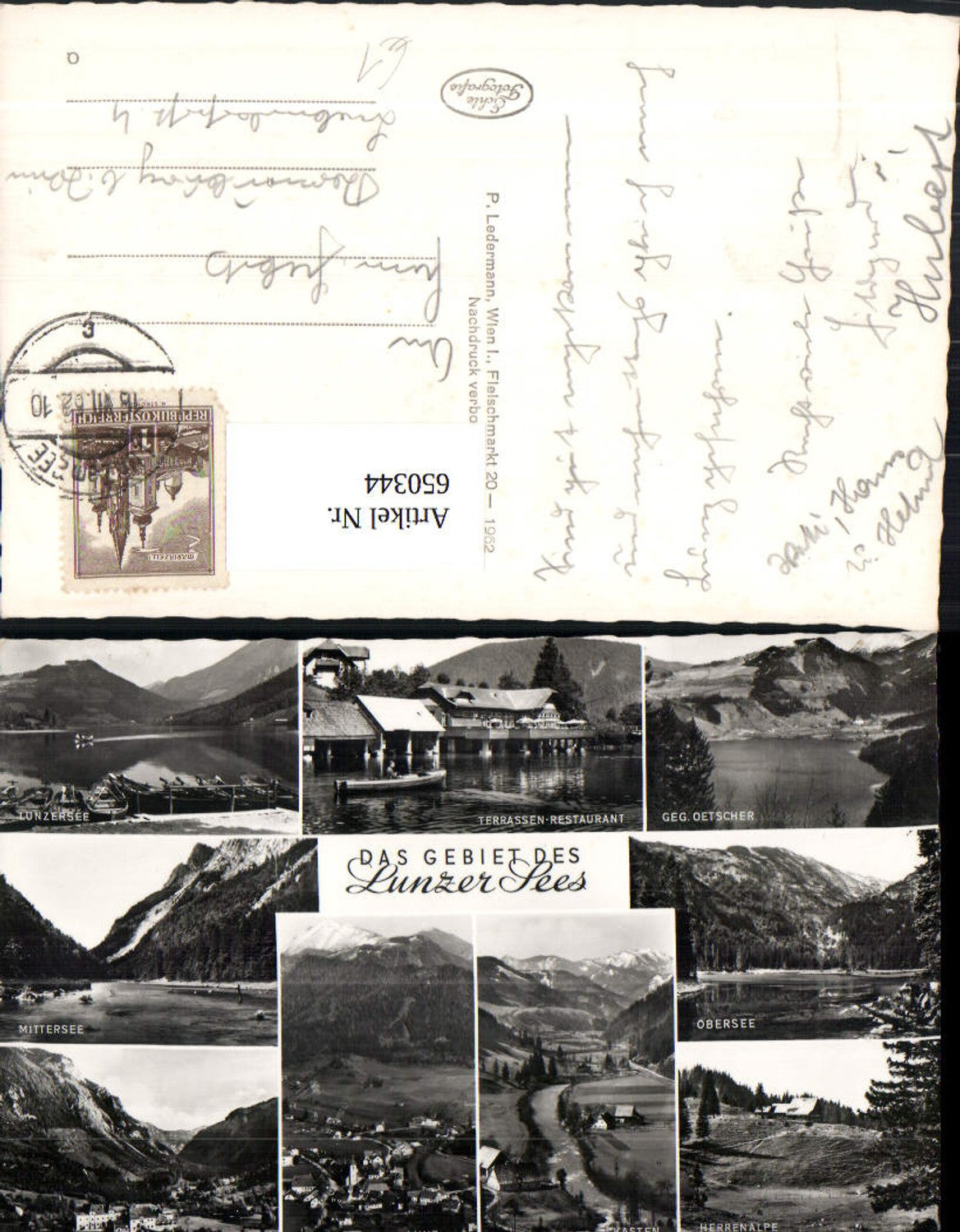 650344,Mehrbild Ak Lunzer See Lunz a. See Mittersee Obersee Herrenalpe Schloss Seehof