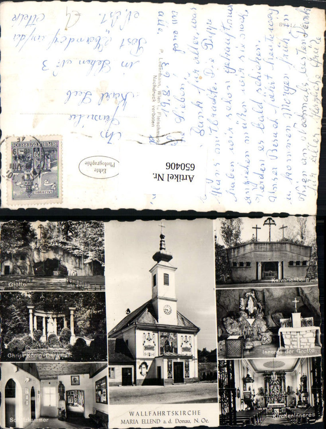 650406,Mehrbild Ak Haslau-Maria Ellend Maria Ellend a. d. Donau Wallfahrtskirche