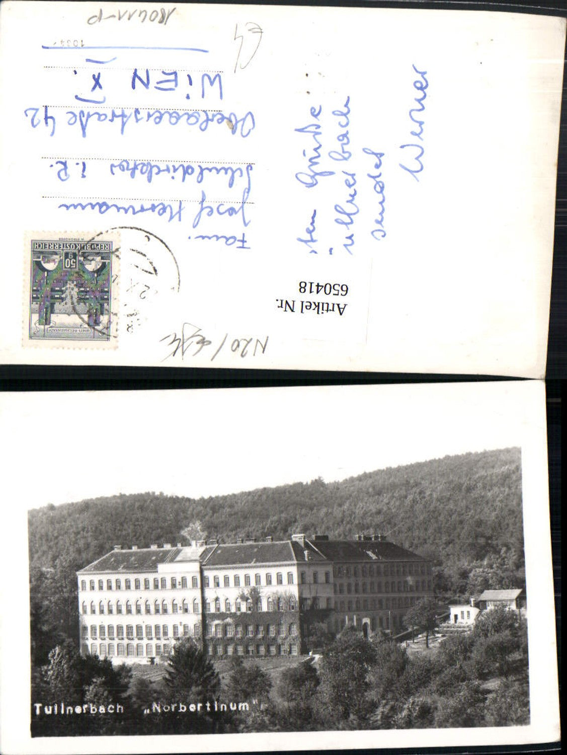 650418,Foto Ak Tullnerbach Norbertinum