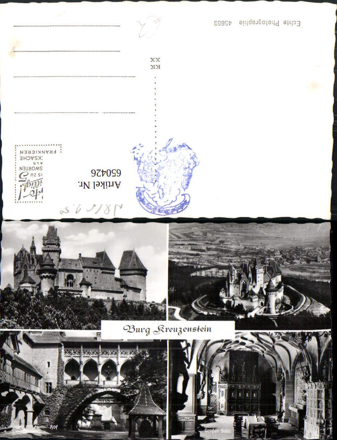 650426,Mehrbild Ak Burg Kreuzenstein Hof Grosser Saal Leobendorf