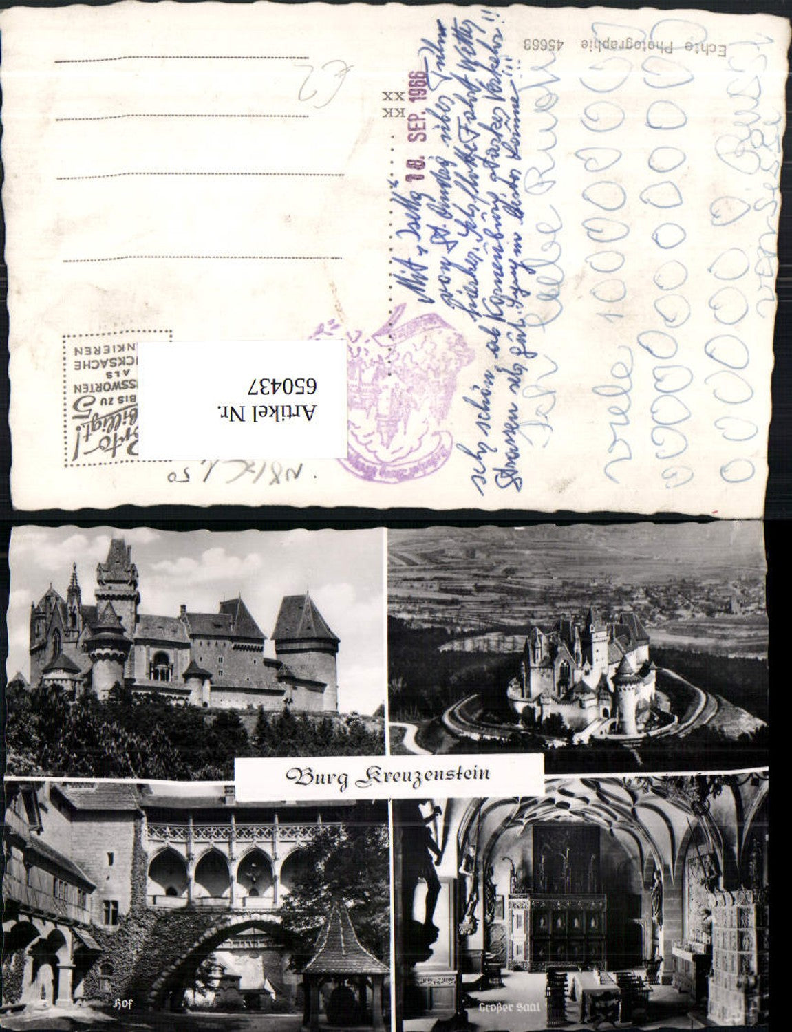 650437,Mehrbild Ak Burg Kreuzenstein Leobendorf Hof Grosser Saal