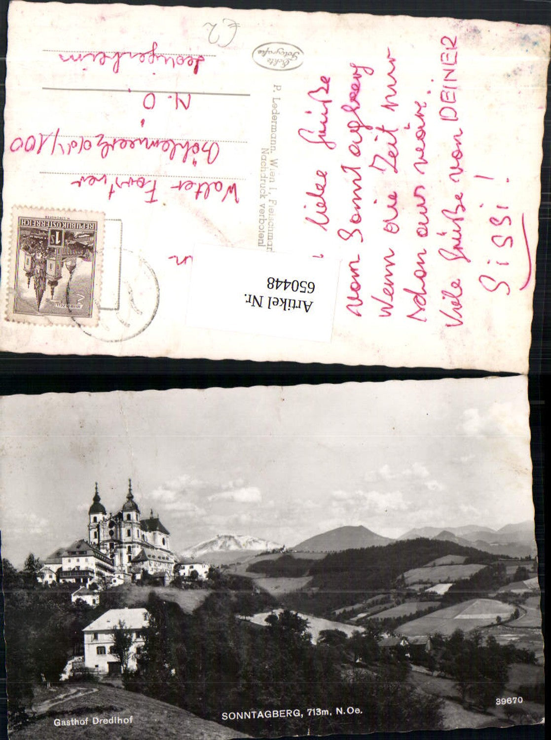 650448,Foto Ak Sonntagberg Rosenau b. Sonntagberg Wallfahrtskirche