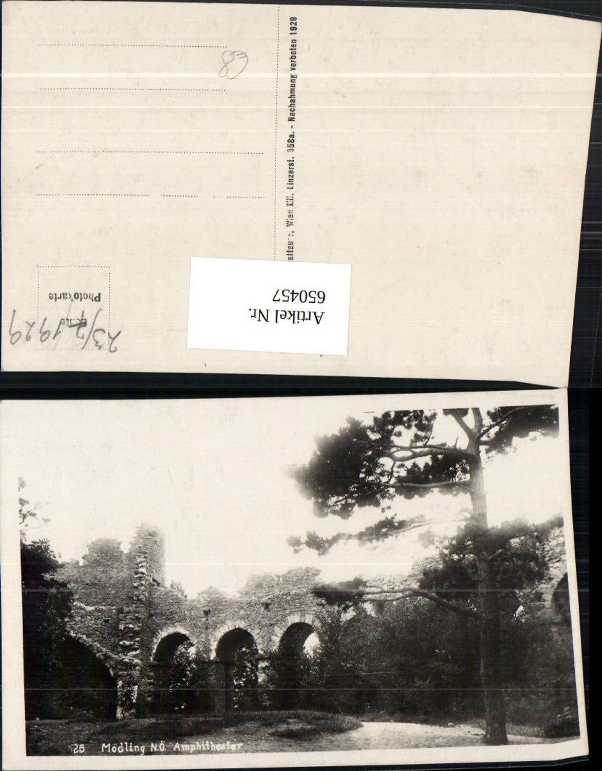 650457,Foto Ak Mödling Amphitheater