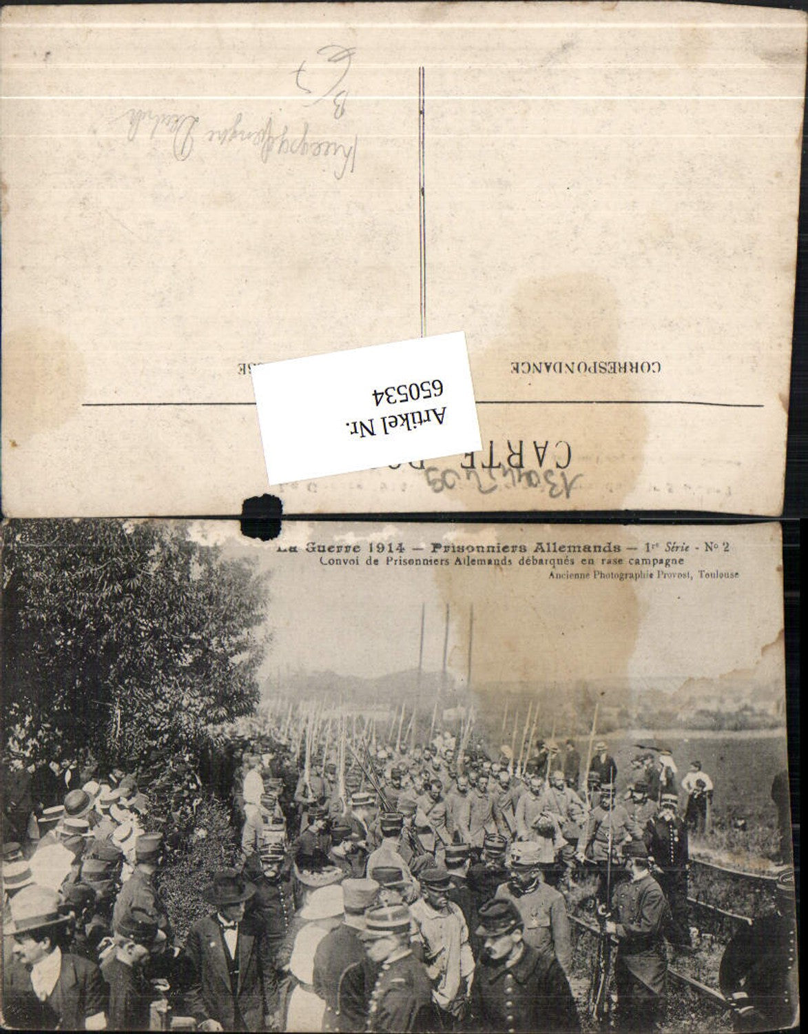 650534,La guerre 1914 Kriegsgefangene Prisonniers Allemands Deutsche POW Prisoner of war
