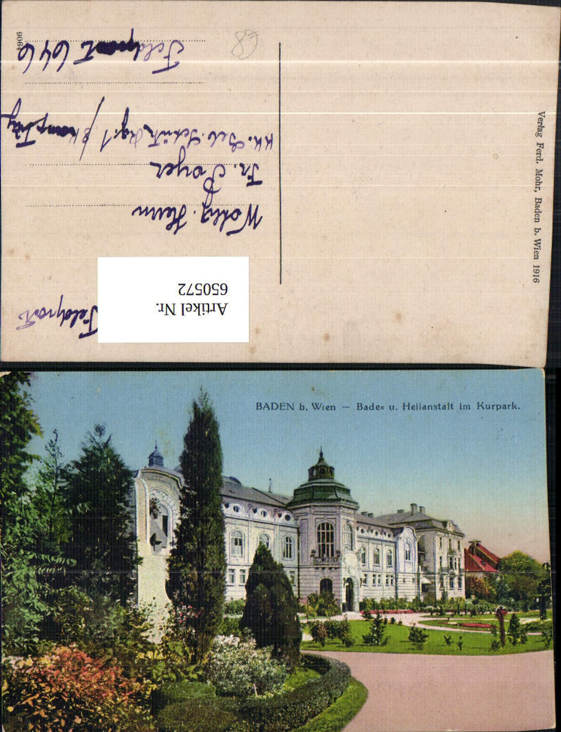 650572, Baden near Vienna, Bathing and Healing Institute in the spa park