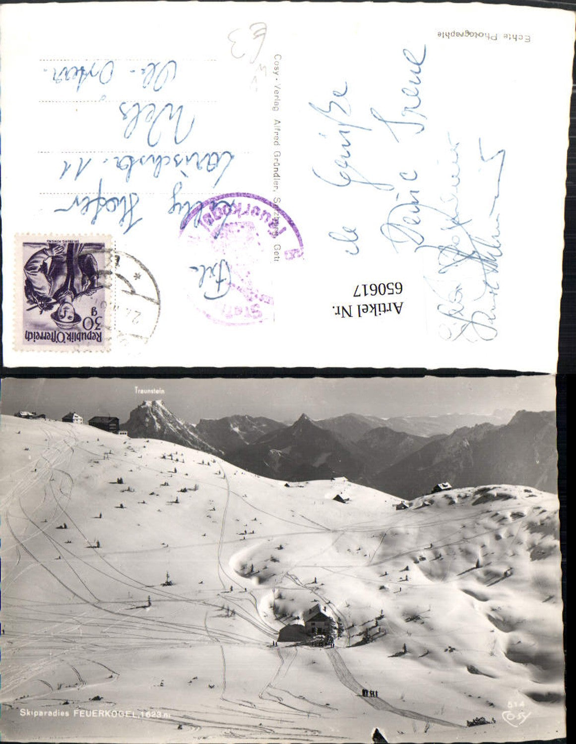 650617,Foto Ak Feuerkogel Wintersport Ebensee am Traunsee pub Cosy 514