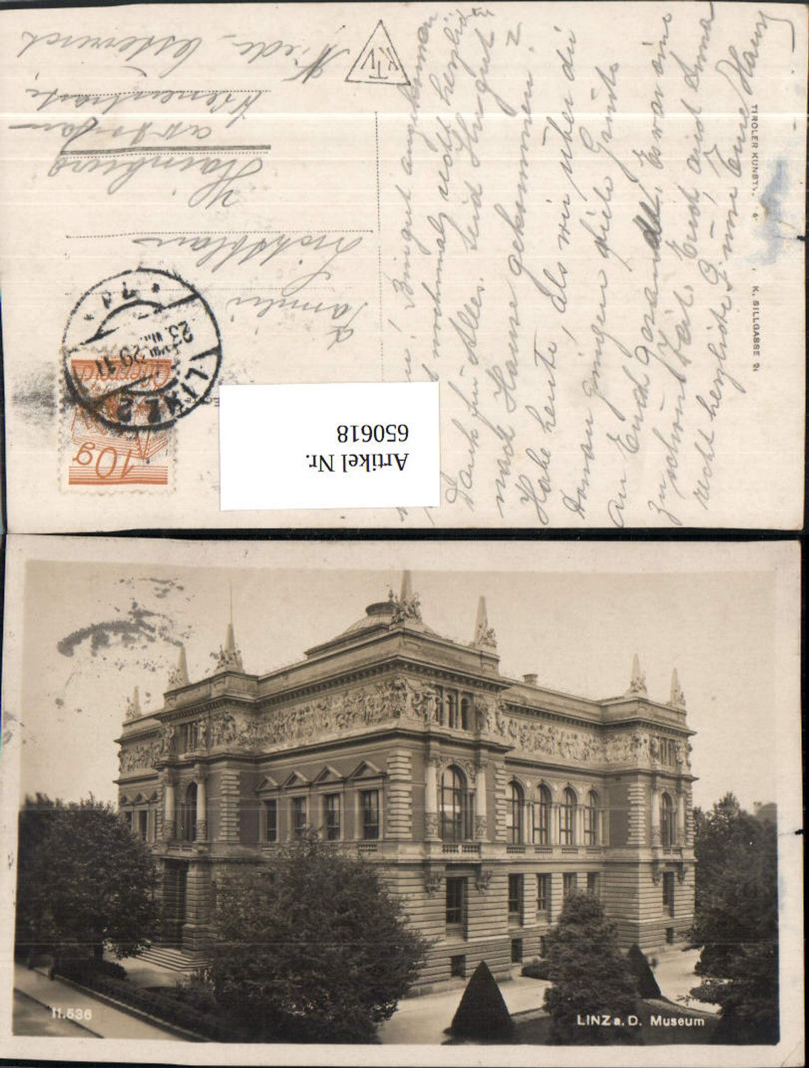 650618,Foto Ak Linz a. d. Donau Museum