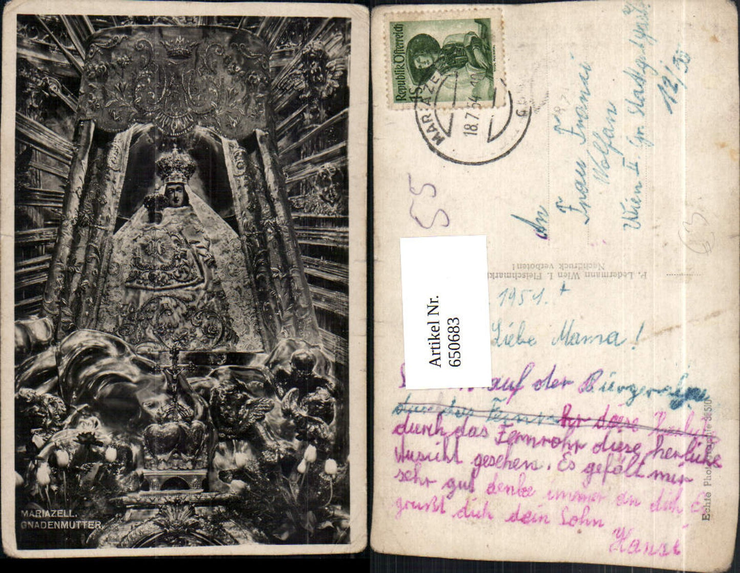 Alte Ansichtskarte – Old Postcard