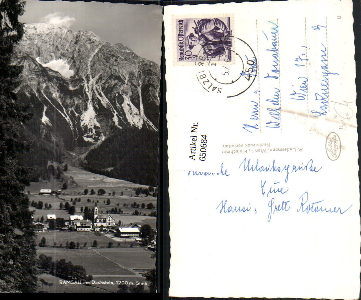 Alte Ansichtskarte – Old Postcard