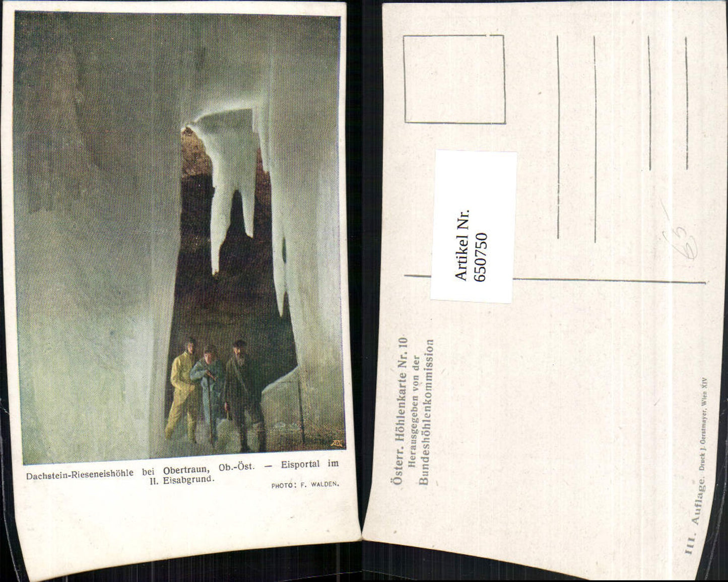 650750,Obertraun Dachstein-Rieseneishöhle Eisportal Eisabgrund Höhle